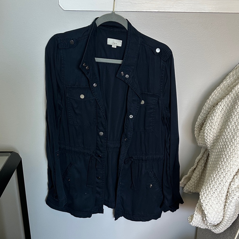 LOFT Dark Blue Utility Jacket